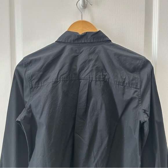 GAP Women’s Perfect Shirt Long Sleeve Cotton Button Down True Black Size XS NWT - Picture 7 of 13